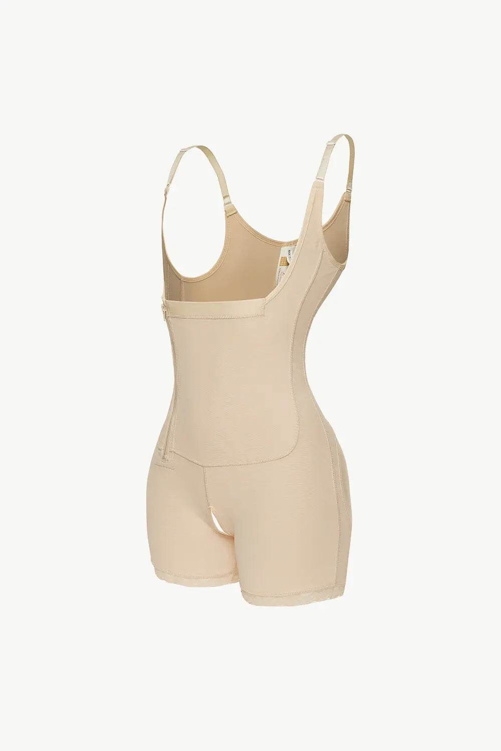 Full Size Side Zipper Under-Bust Shaping Bodysuit - Velveta Studio