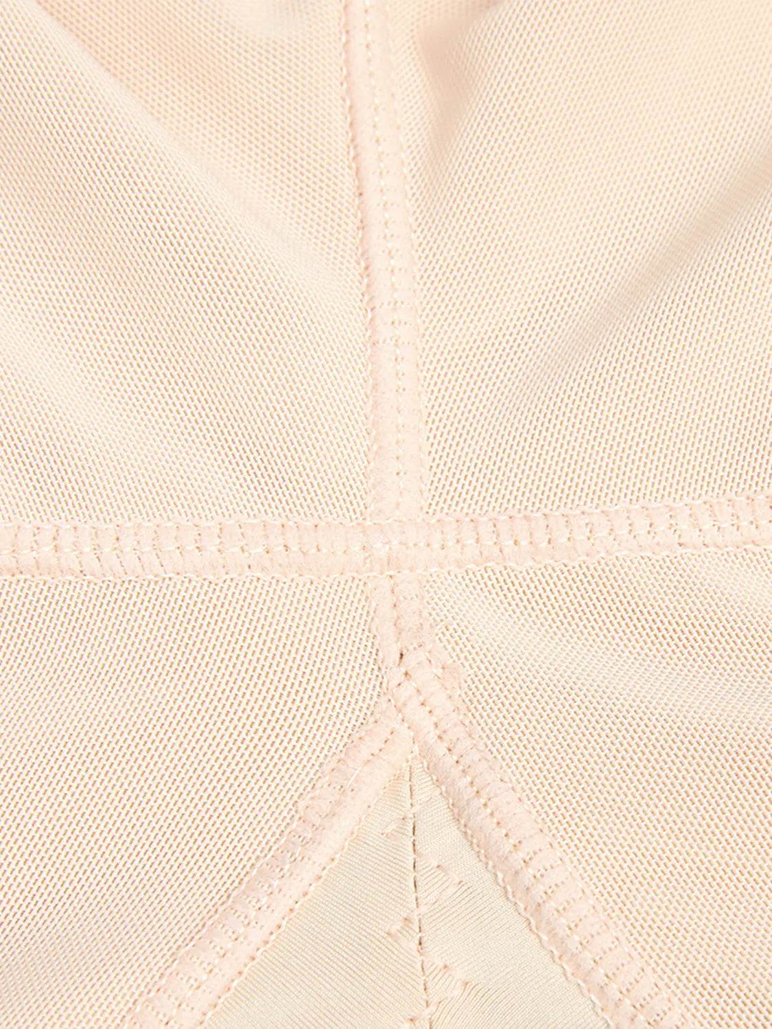 Full Size Zip Up Lace Detail Long Sleeve Shapewear - Velveta Studio