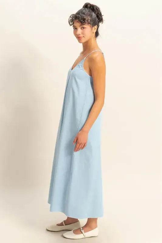 HYFVE Dyed V-Neck Loose Dress - Velveta Studio