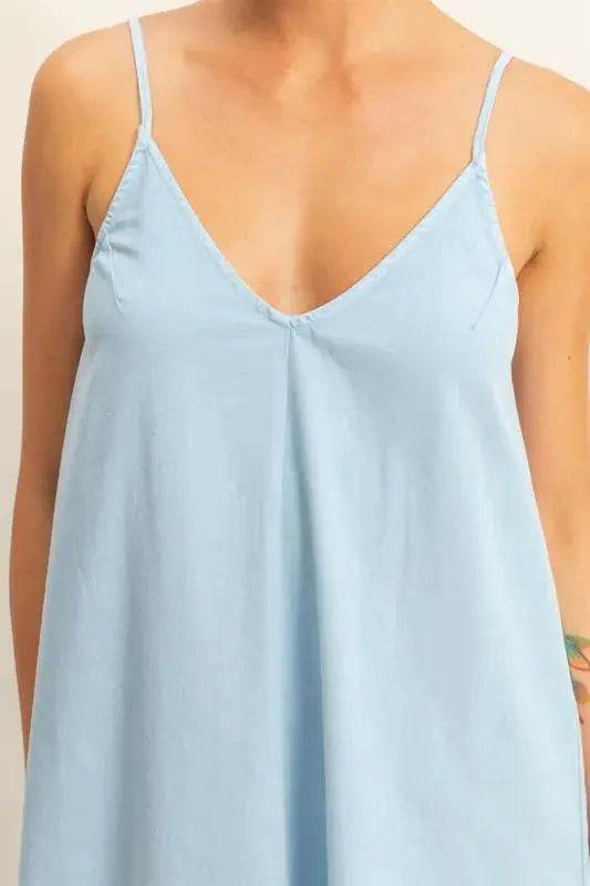 HYFVE Dyed V-Neck Loose Dress - Velveta Studio