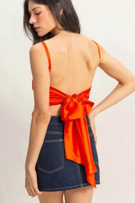 HYFVE Satin Back Tie Detail Cami - Velveta Studio