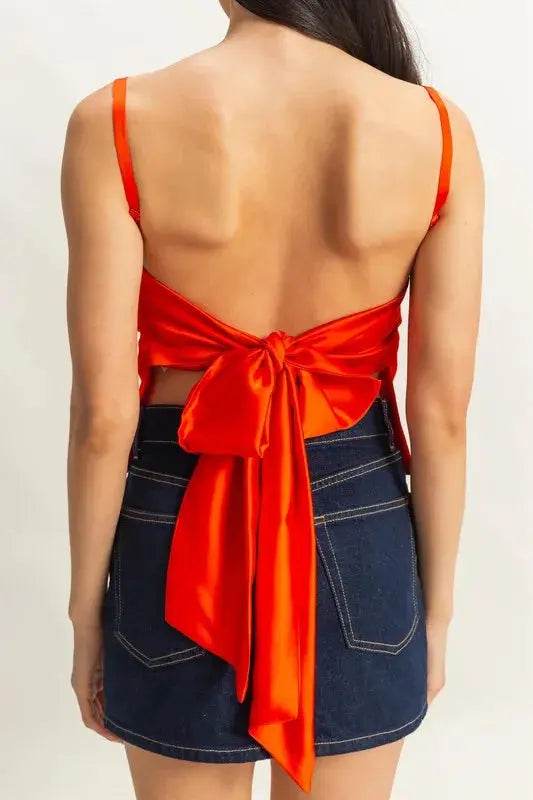 HYFVE Satin Back Tie Detail Cami - Velveta Studio
