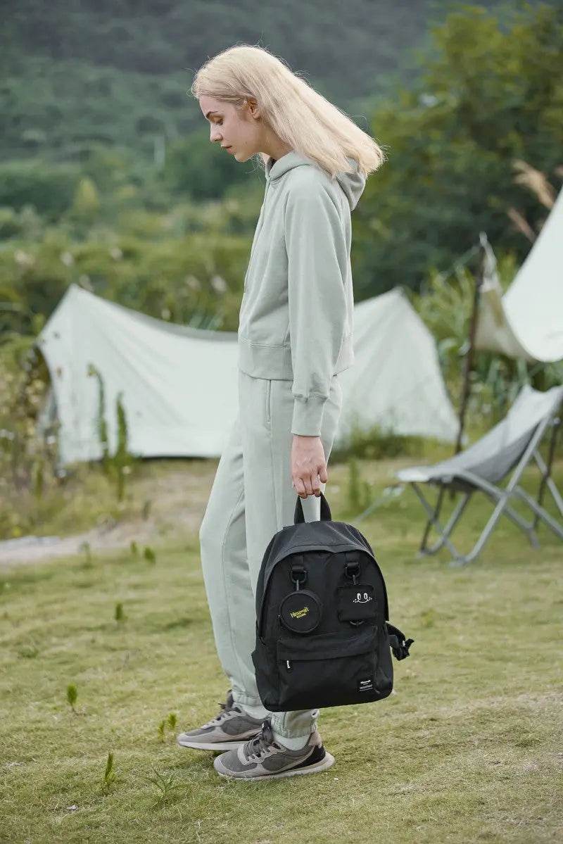 Himawari Waterproof Canvas Backpack Bag with Removable Coin Purse - Velveta Studio