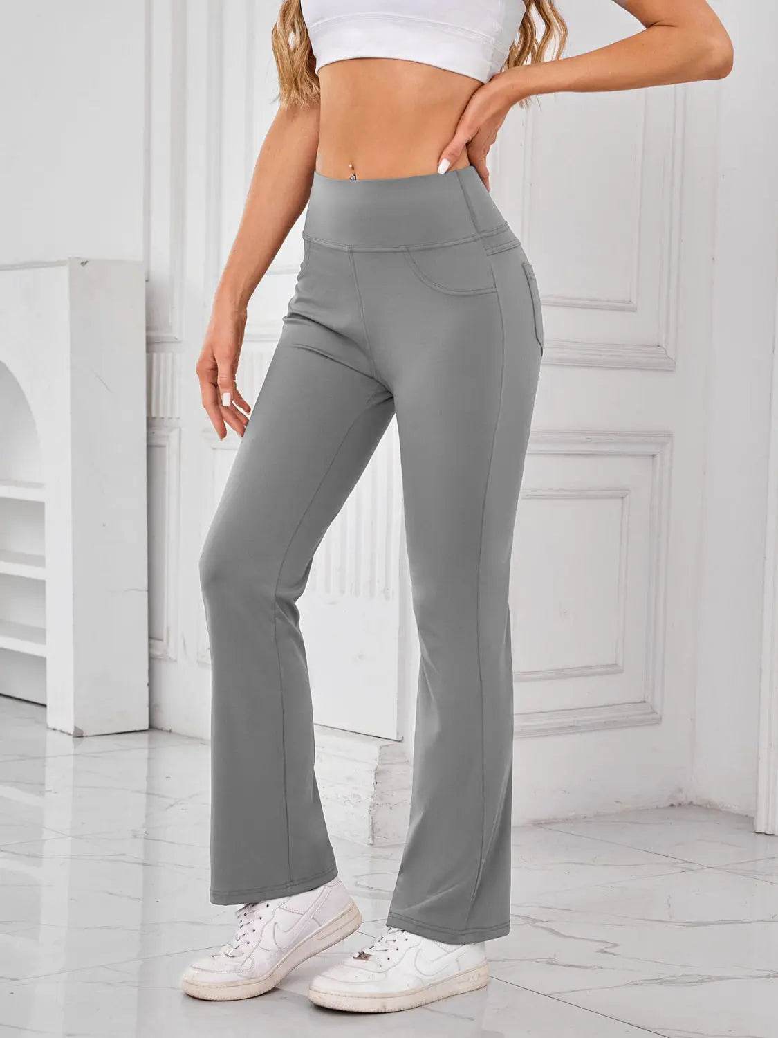 Lovelet High Waist Active Pants with Pockets - Velveta Studio