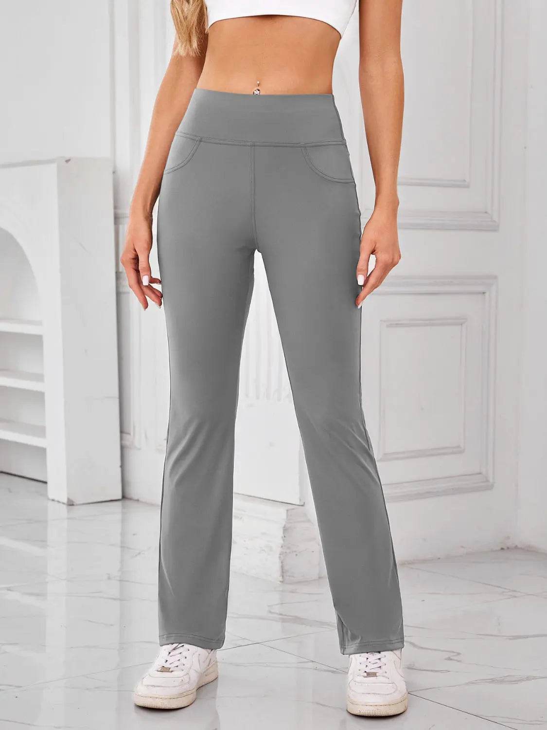 Lovelet High Waist Active Pants with Pockets - Velveta Studio