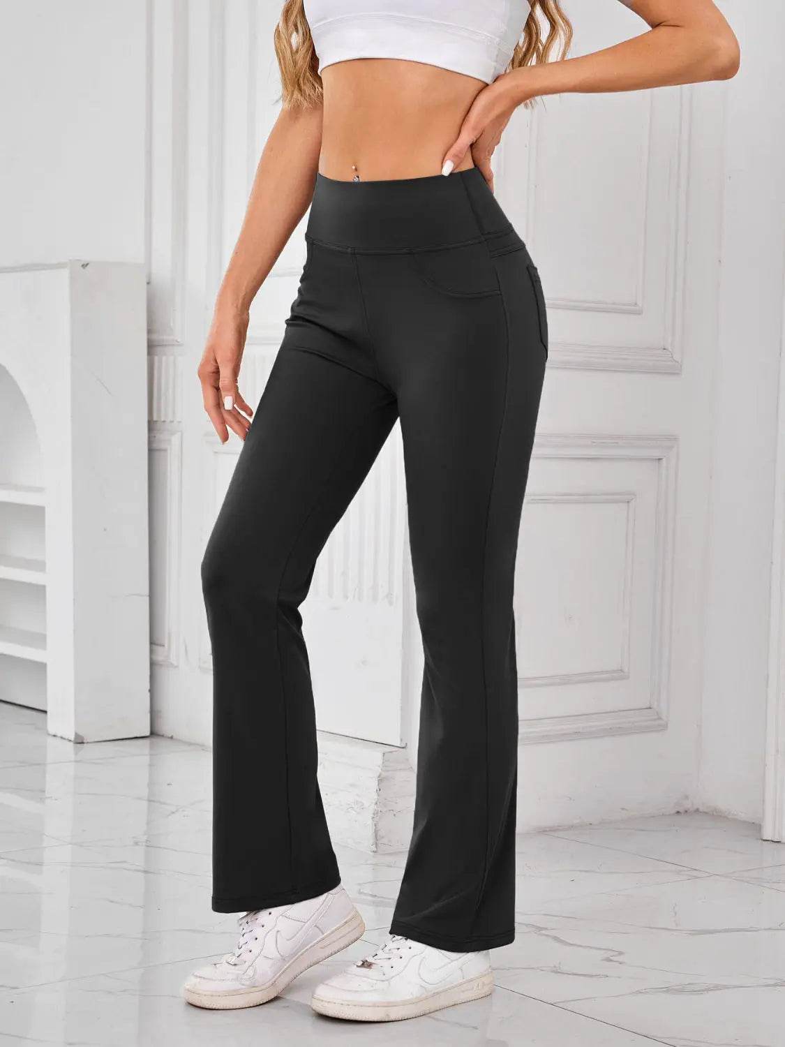 Lovelet High Waist Active Pants with Pockets - Velveta Studio