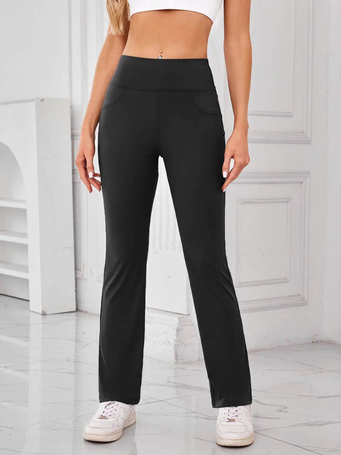 Lovelet High Waist Active Pants with Pockets - Velveta Studio