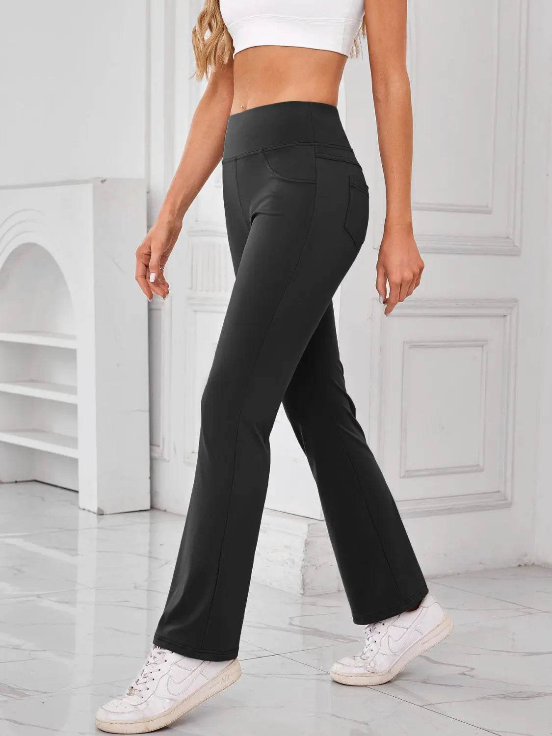 Lovelet High Waist Active Pants with Pockets - Velveta Studio