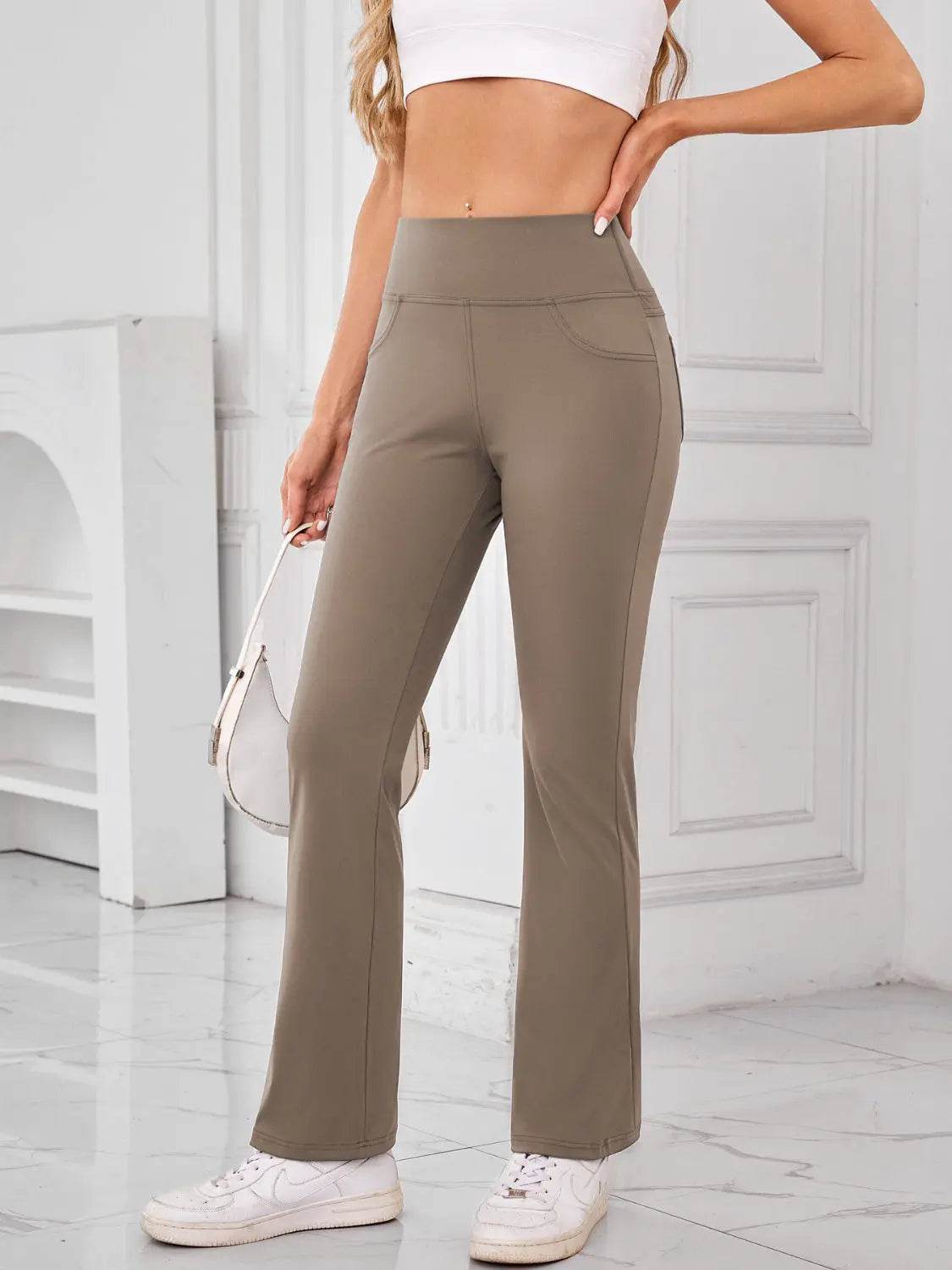 Lovelet High Waist Active Pants with Pockets - Velveta Studio