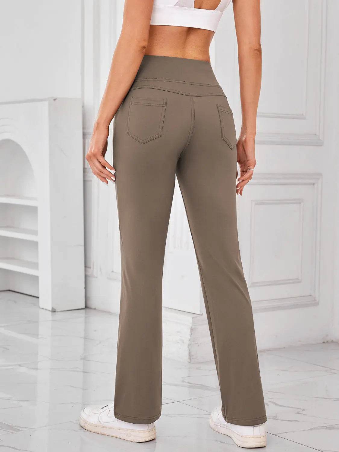 Lovelet High Waist Active Pants with Pockets - Velveta Studio