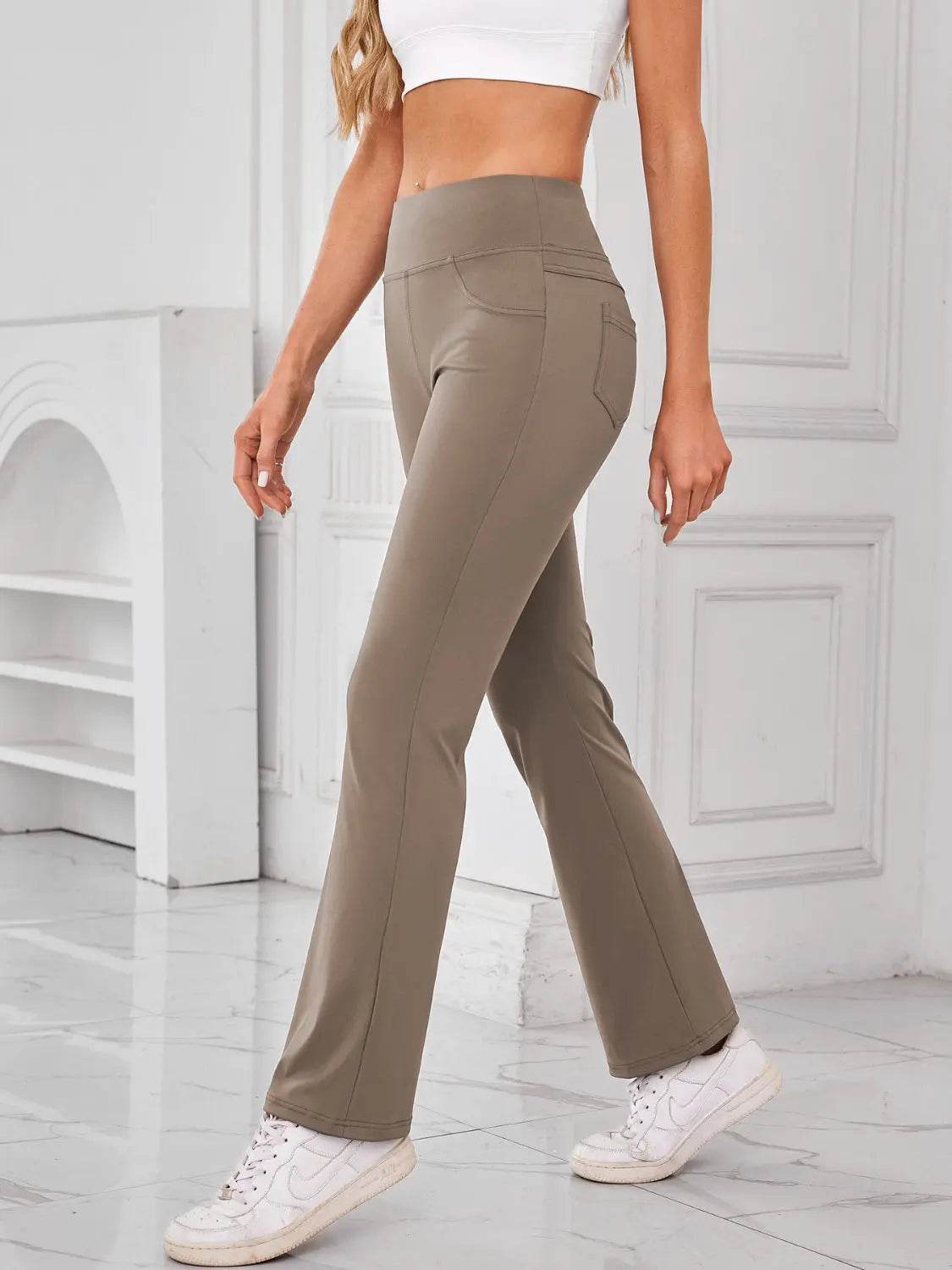 Lovelet High Waist Active Pants with Pockets - Velveta Studio