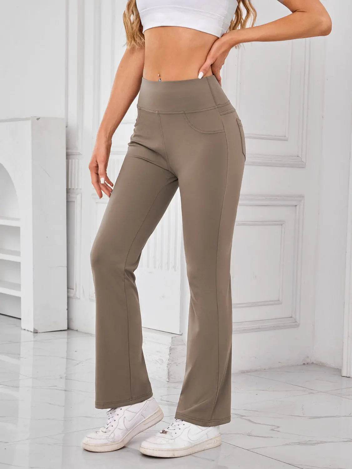 Lovelet High Waist Active Pants with Pockets - Velveta Studio