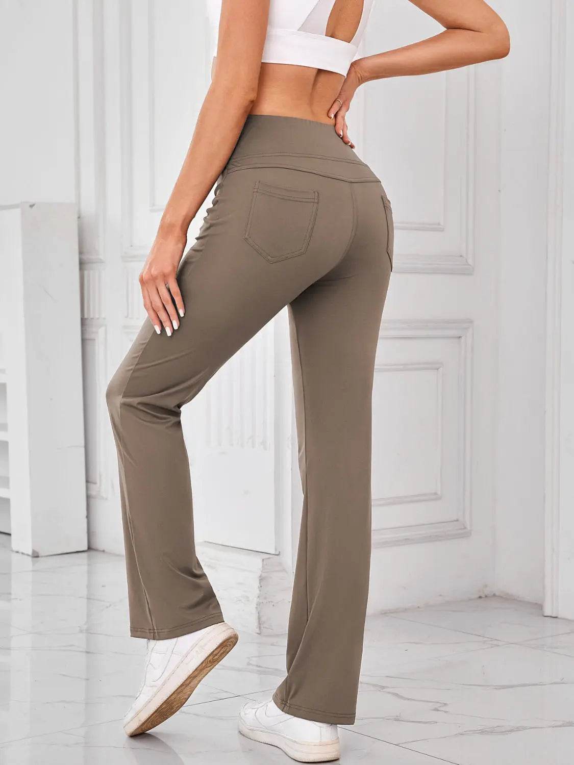 Lovelet High Waist Active Pants with Pockets - Velveta Studio