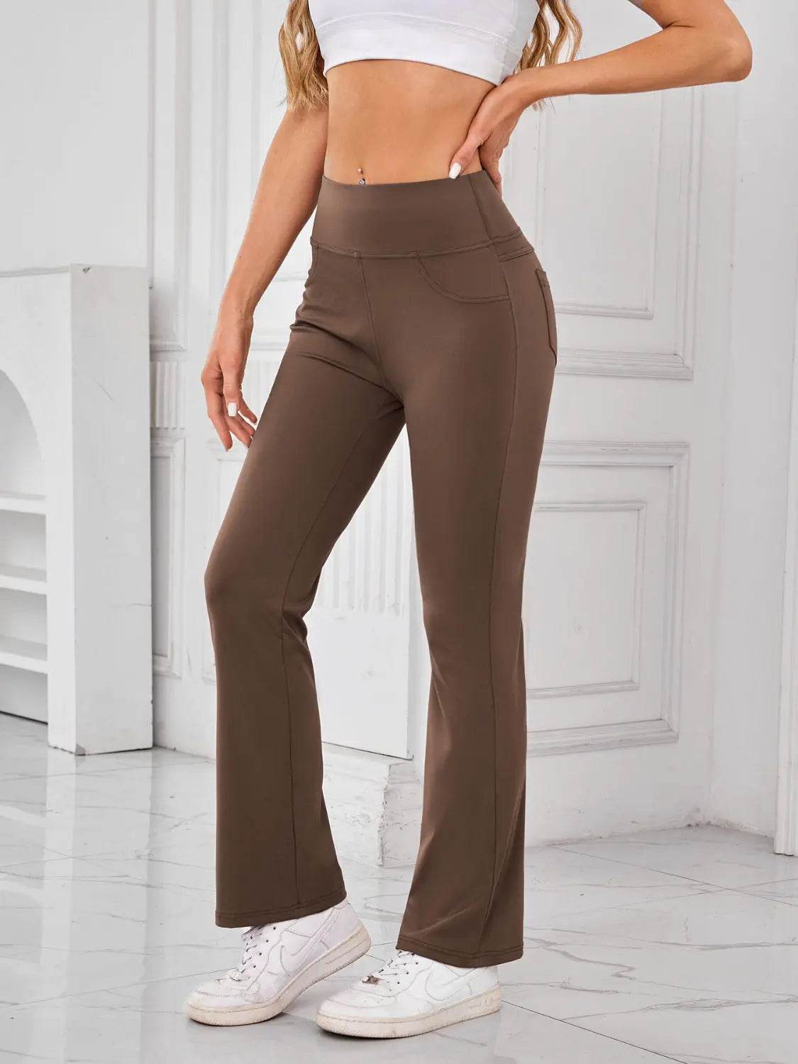 Lovelet High Waist Active Pants with Pockets - Velveta Studio