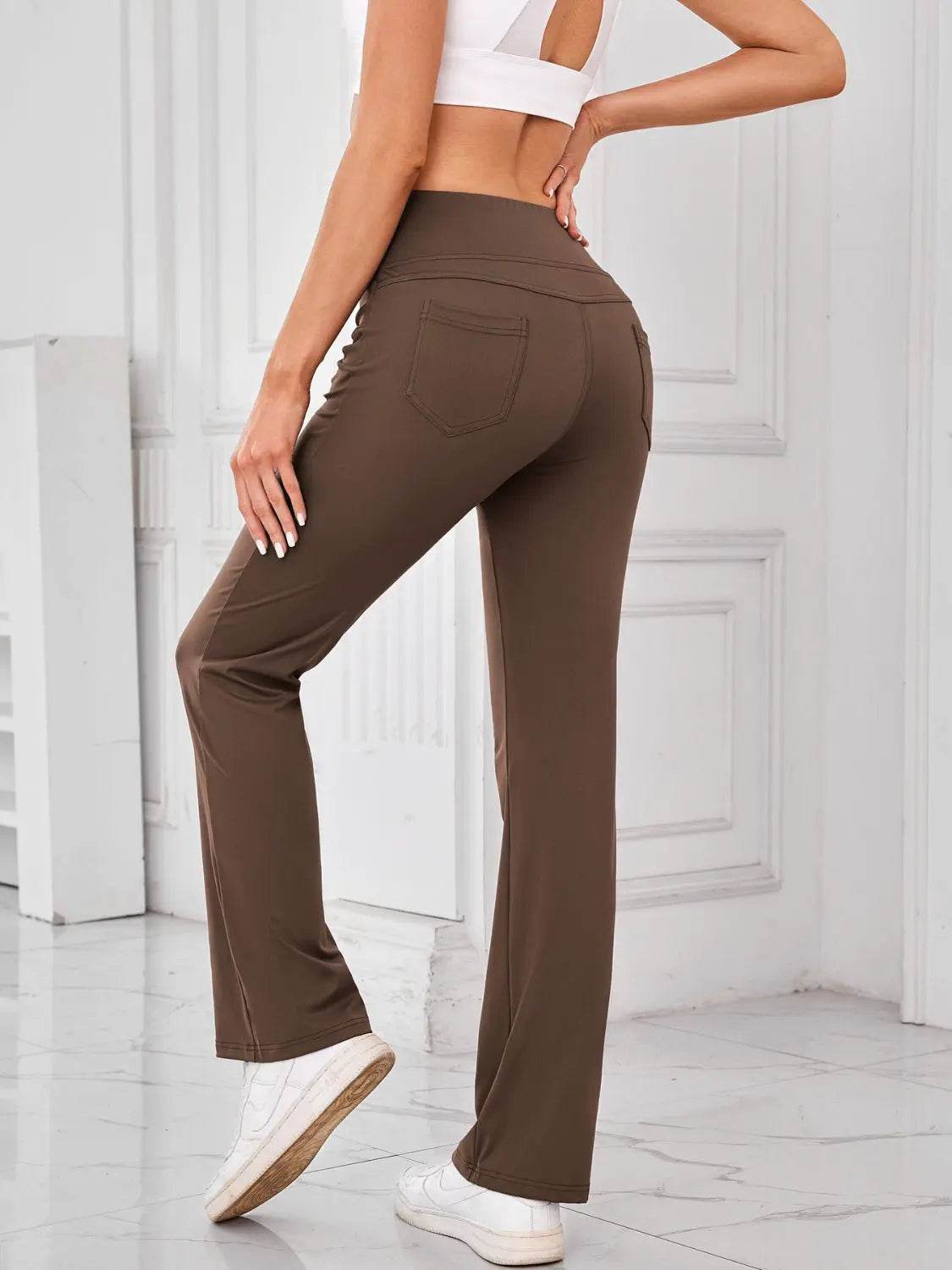 Lovelet High Waist Active Pants with Pockets - Velveta Studio