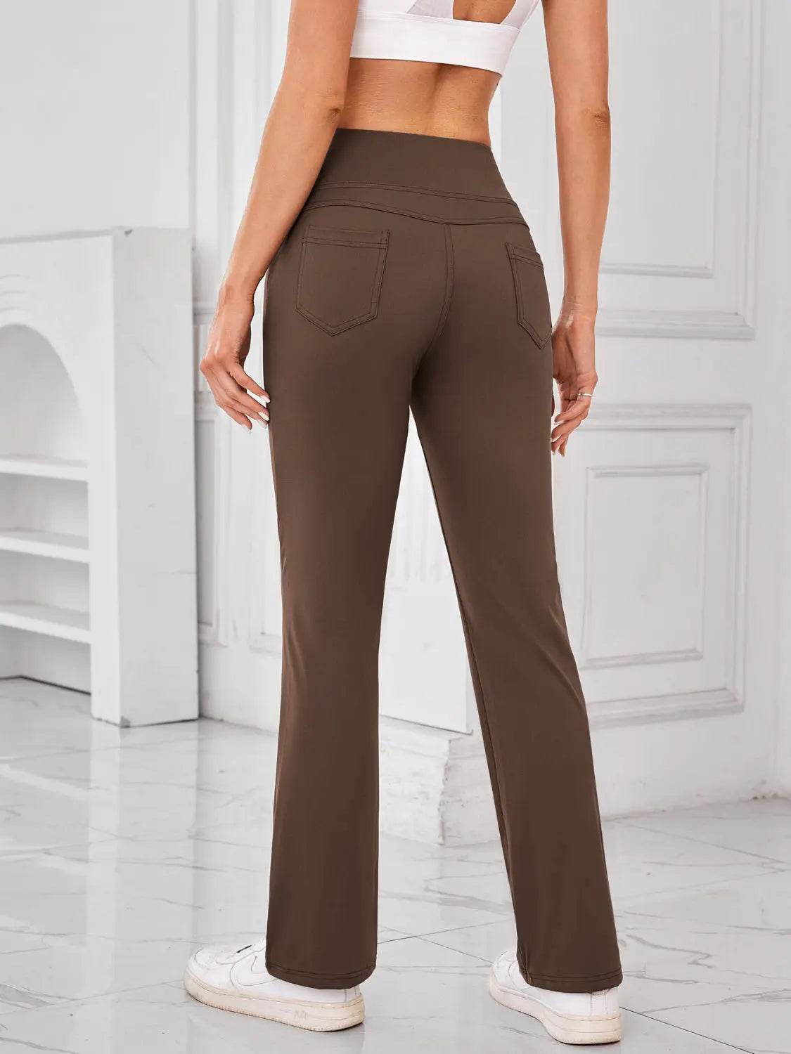 Lovelet High Waist Active Pants with Pockets - Velveta Studio