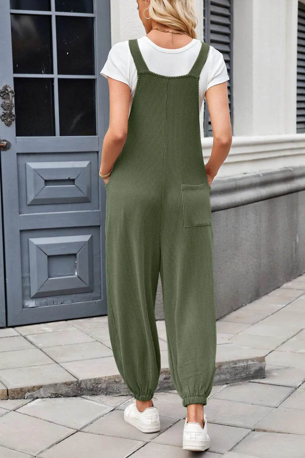 Lovelet Knotted Strap Overalls with Pockets - Velveta Studio
