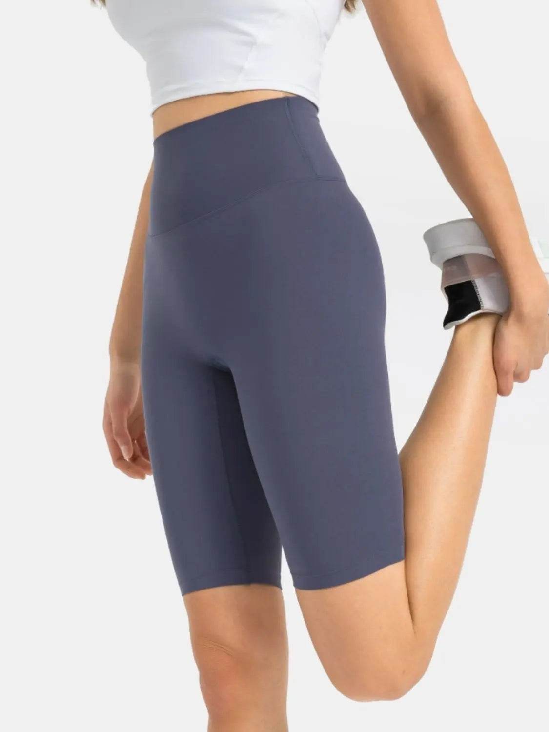 Millennia High Rise Wide Waistband Active Shorts - Velveta Studio