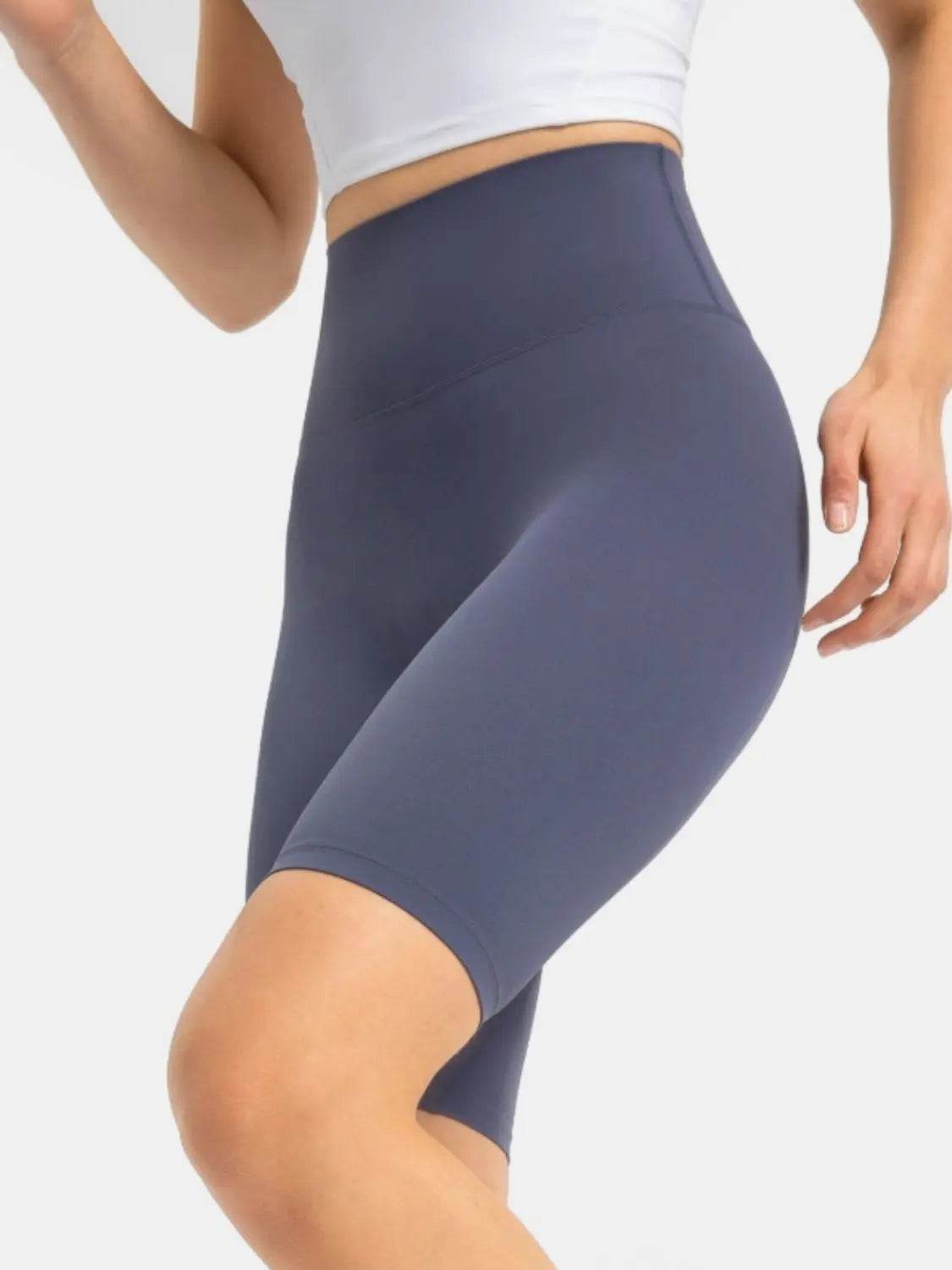 Millennia High Rise Wide Waistband Active Shorts - Velveta Studio