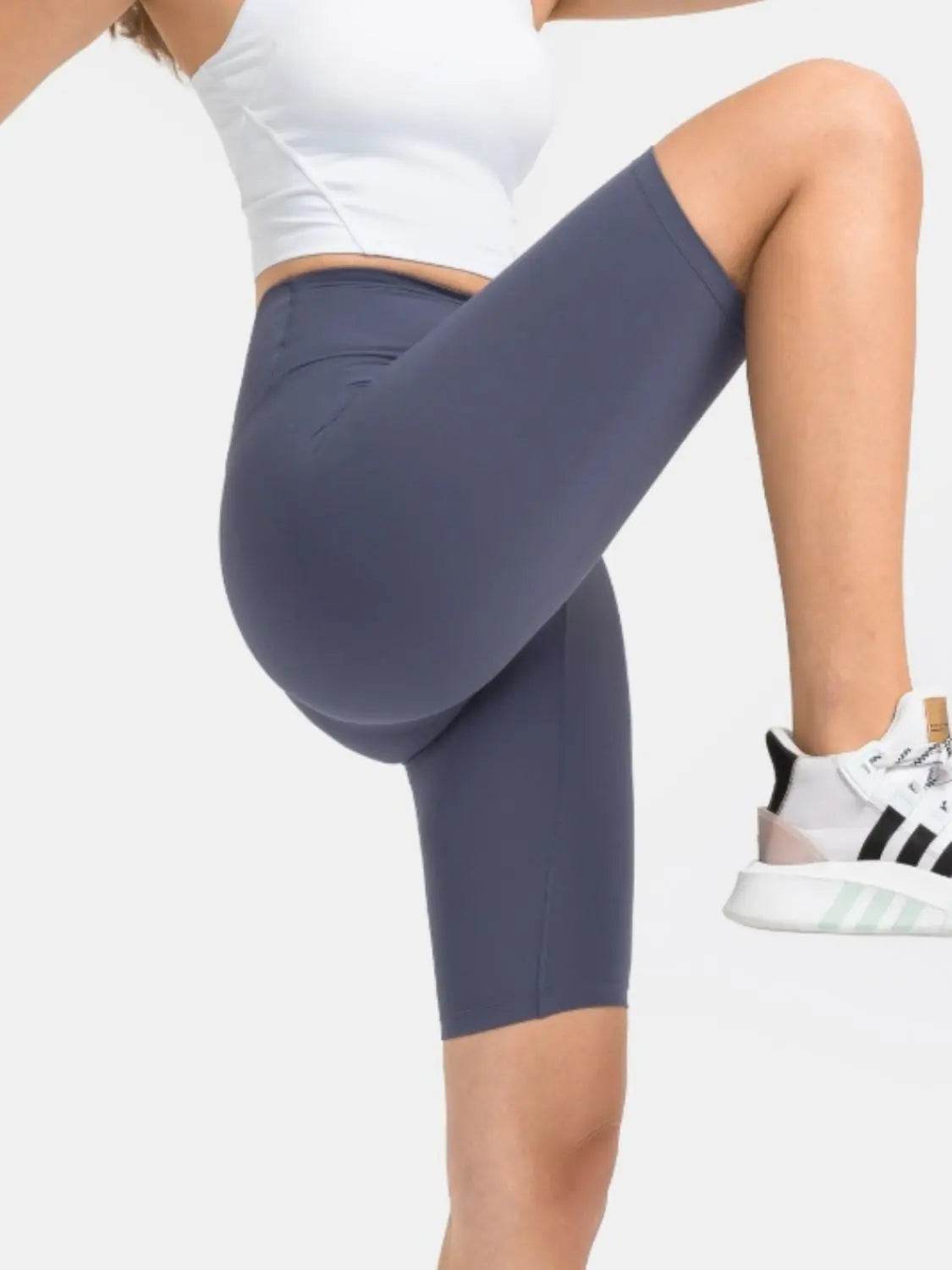 Millennia High Rise Wide Waistband Active Shorts - Velveta Studio