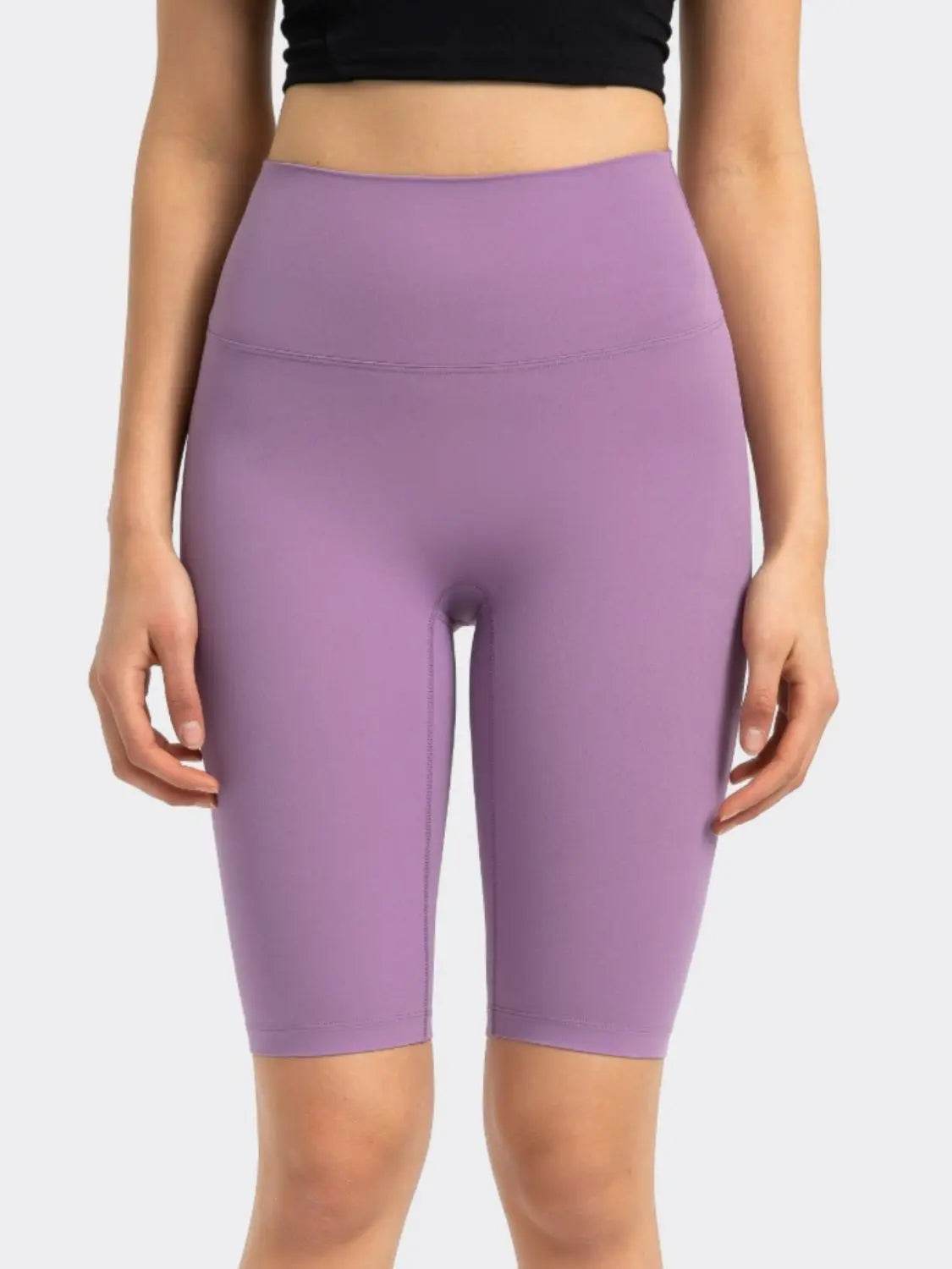 Millennia High Rise Wide Waistband Active Shorts - Velveta Studio