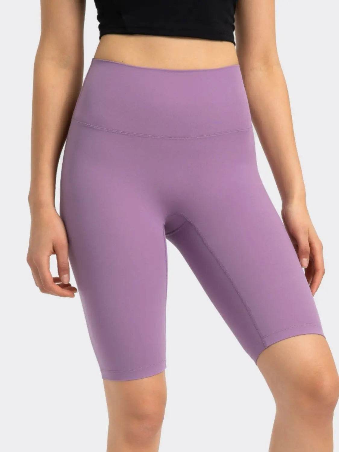 Millennia High Rise Wide Waistband Active Shorts - Velveta Studio
