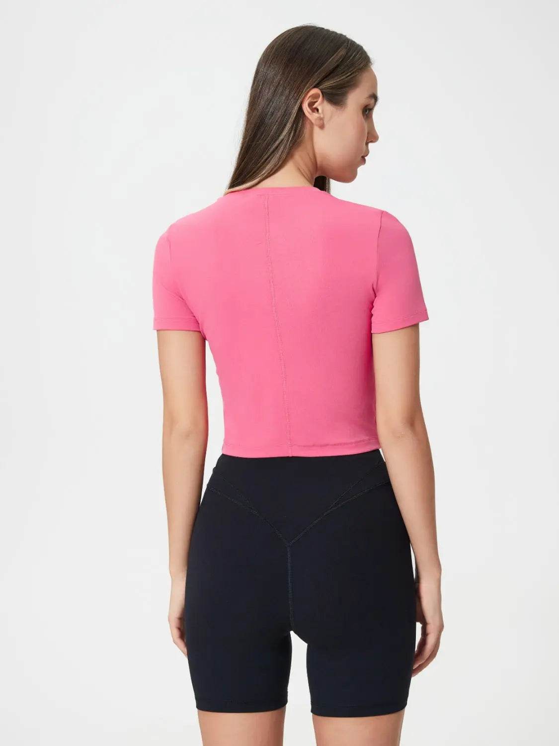 Millennia Round Neck Short Sleeve Active T-Shirt - Velveta Studio