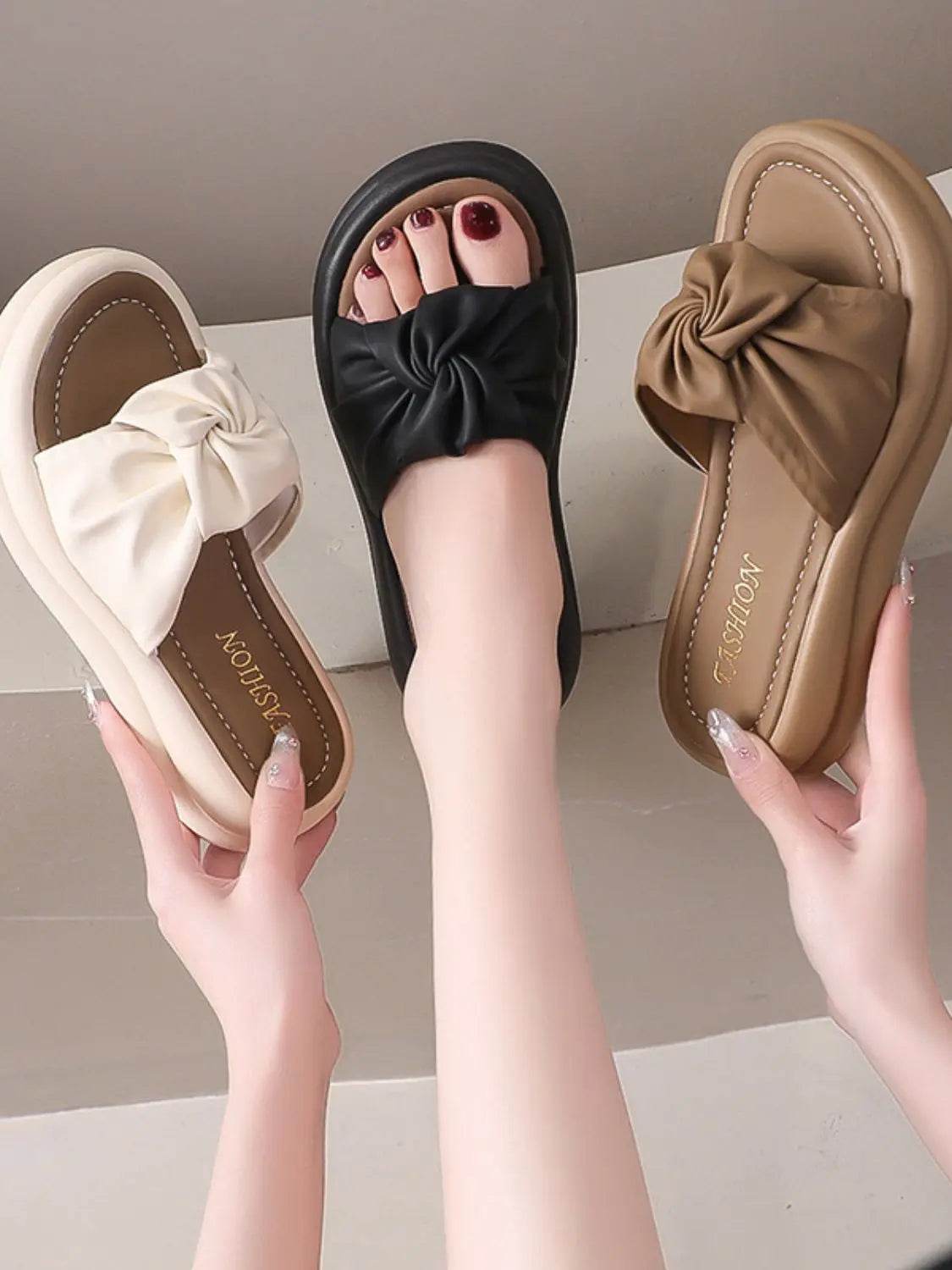 Open Toe Platform Sandals - Velveta Studio