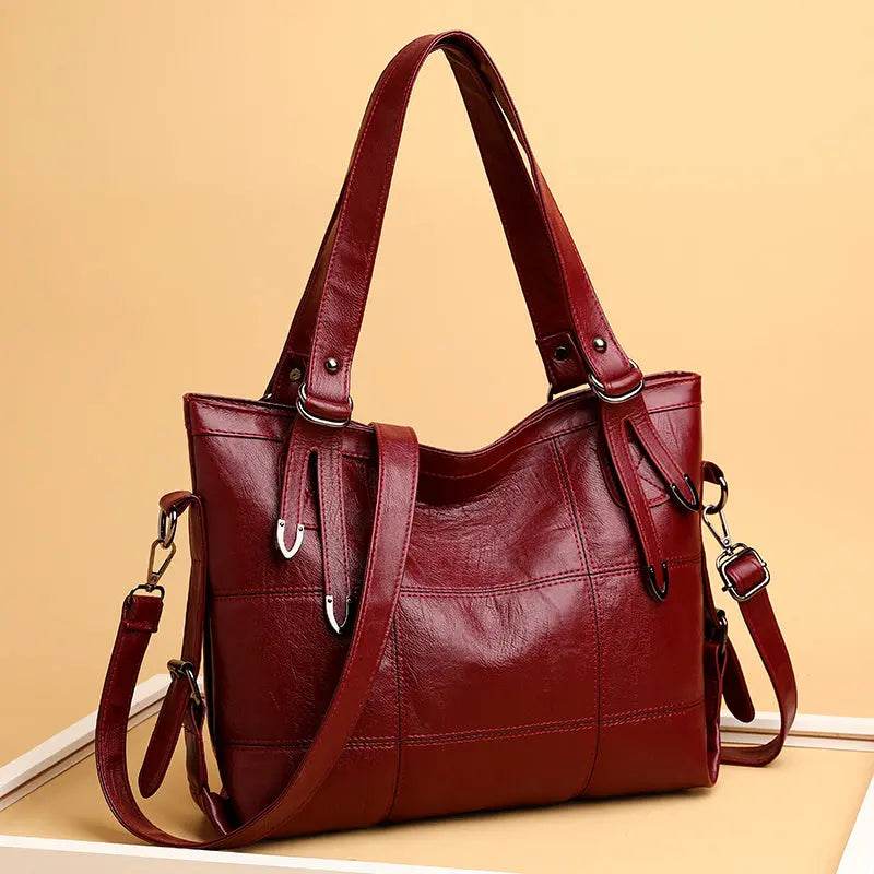 PU Leather Medium Handbag - Velveta Studio