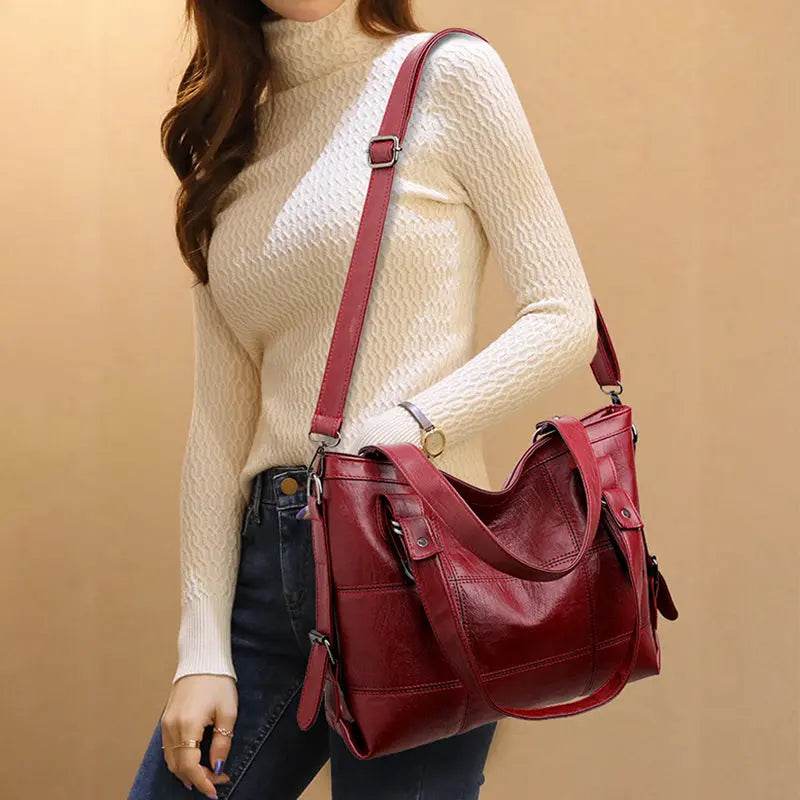 PU Leather Medium Handbag - Velveta Studio