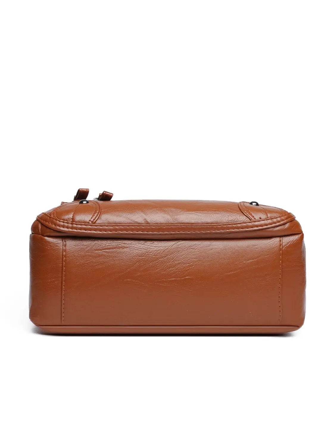 PU Leather Multi Pockets Shoulder Bag - Velveta Studio