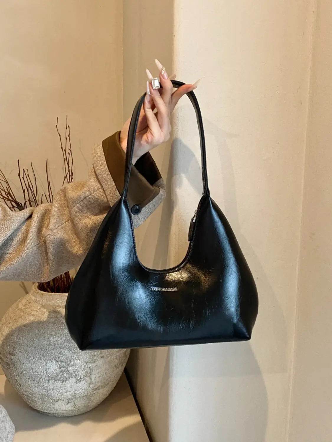 PU Leather Shoulder Bag - Velveta Studio