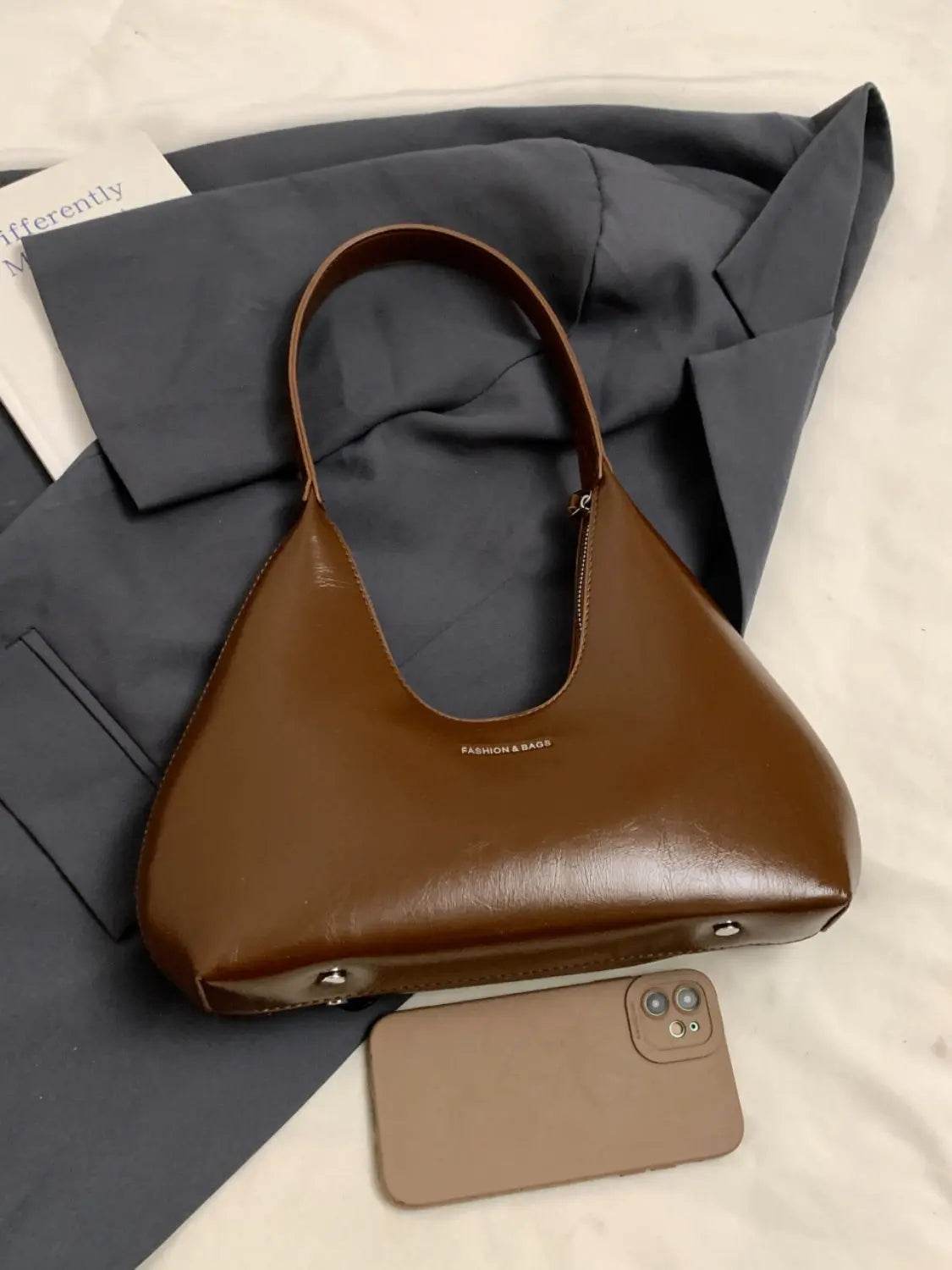 PU Leather Shoulder Bag - Velveta Studio