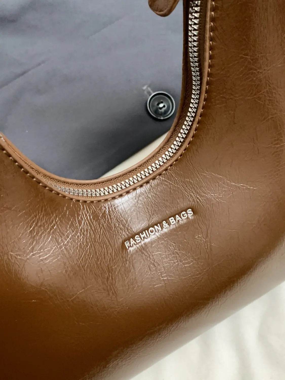 PU Leather Shoulder Bag - Velveta Studio