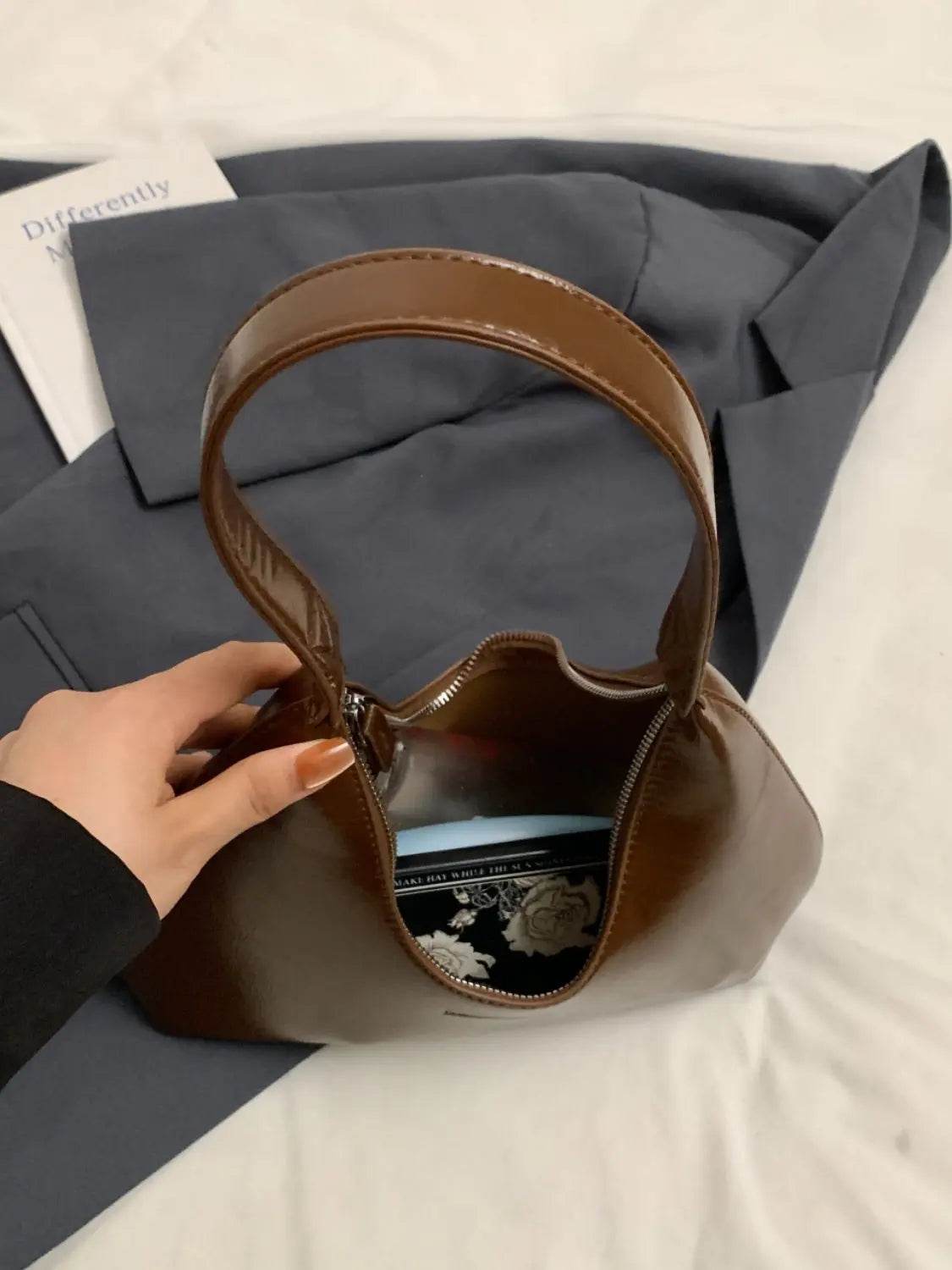 PU Leather Shoulder Bag - Velveta Studio