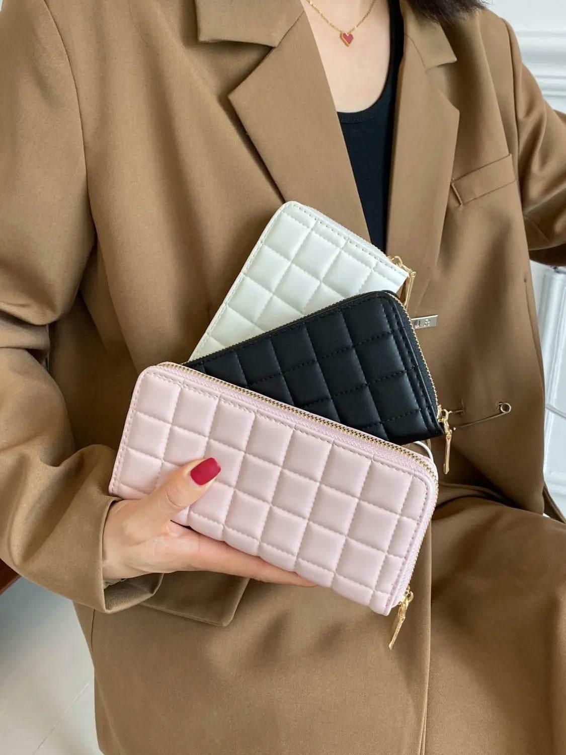 PU Leather Solid Color Wallet - Velveta Studio