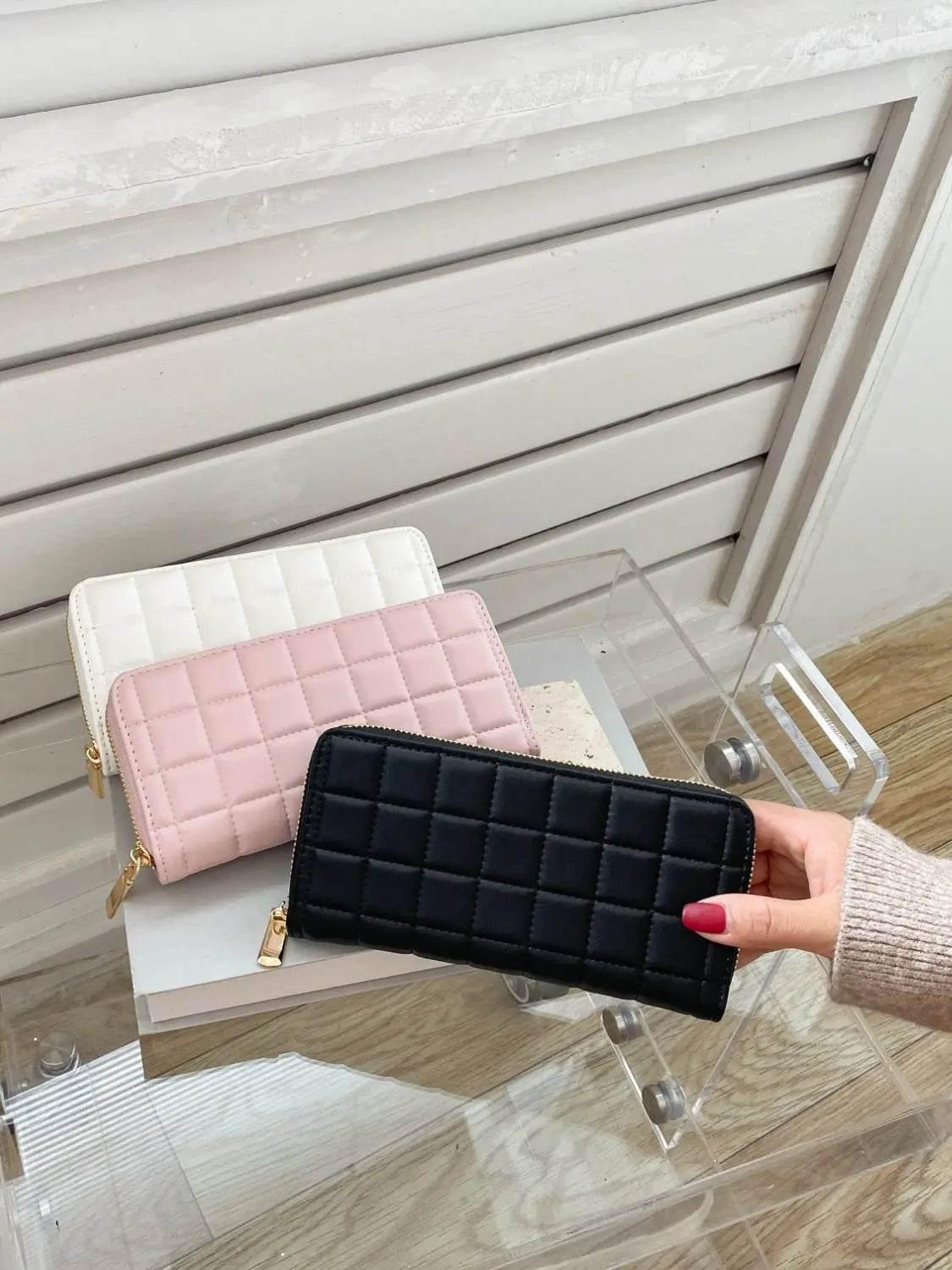 PU Leather Solid Color Wallet - Velveta Studio