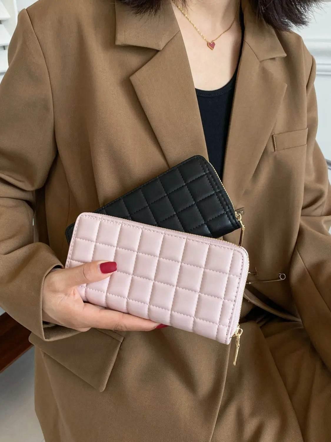 PU Leather Solid Color Wallet - Velveta Studio