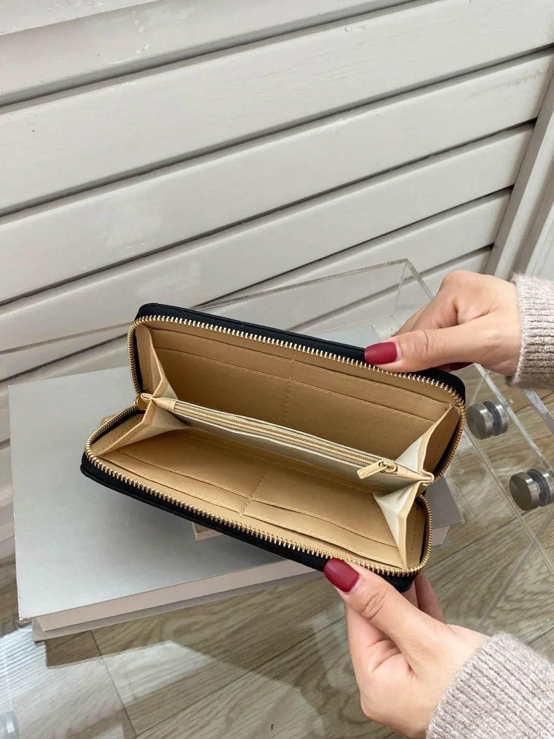 PU Leather Solid Color Wallet - Velveta Studio