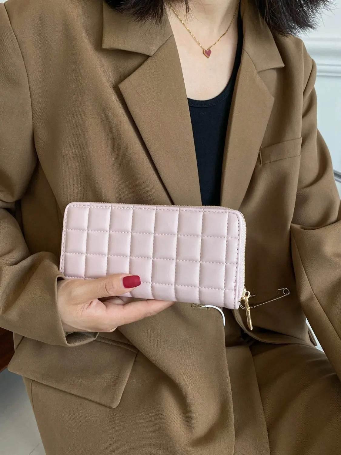 PU Leather Solid Color Wallet - Velveta Studio