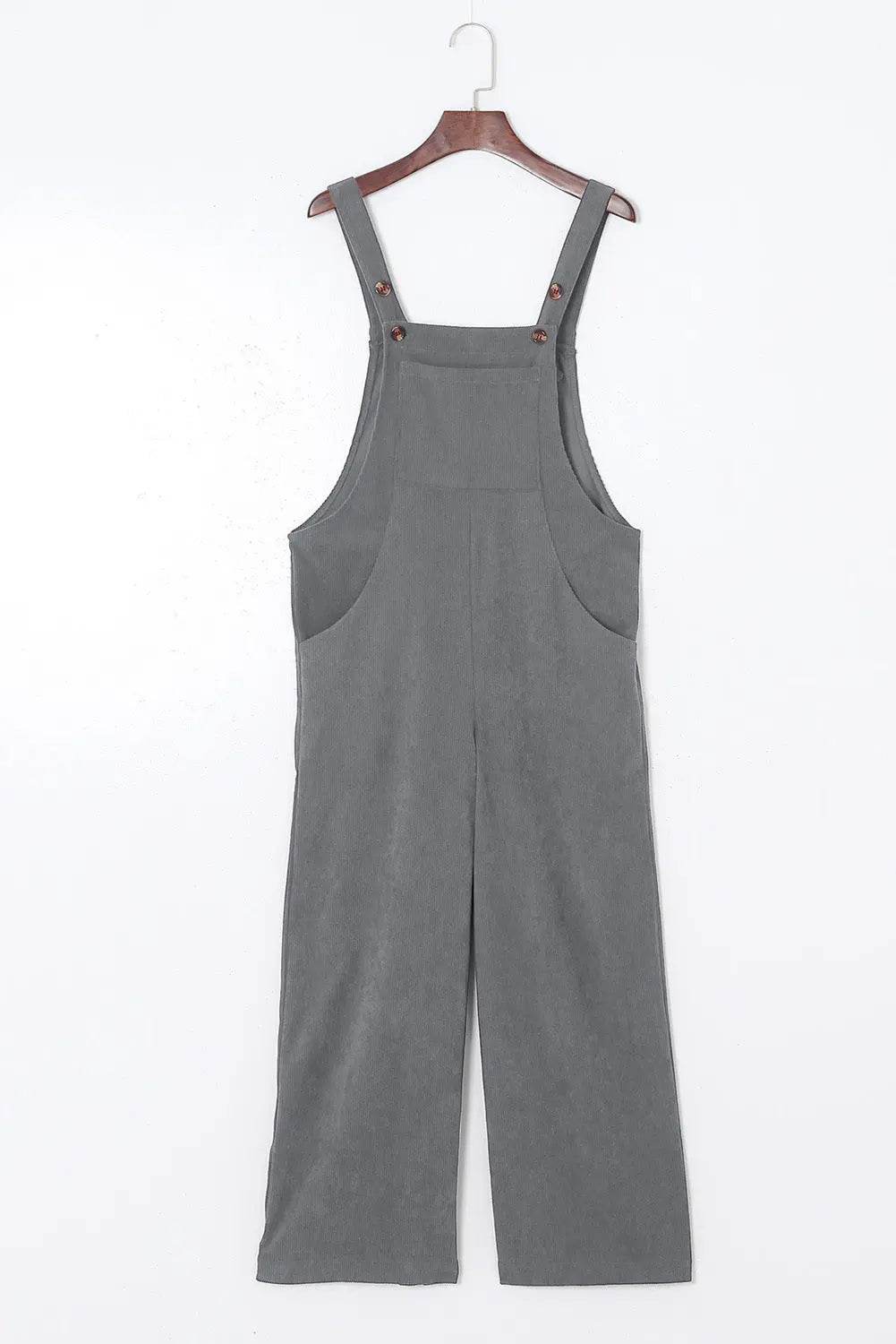 Pocketed Wide Leg Overall - Velveta Studio