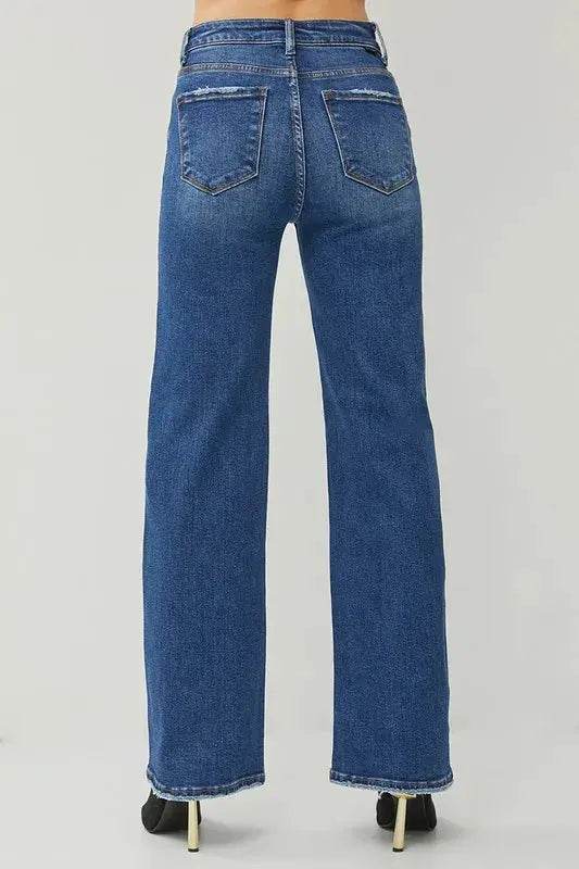 RISEN High Rise Straight Jeans - Velveta Studio