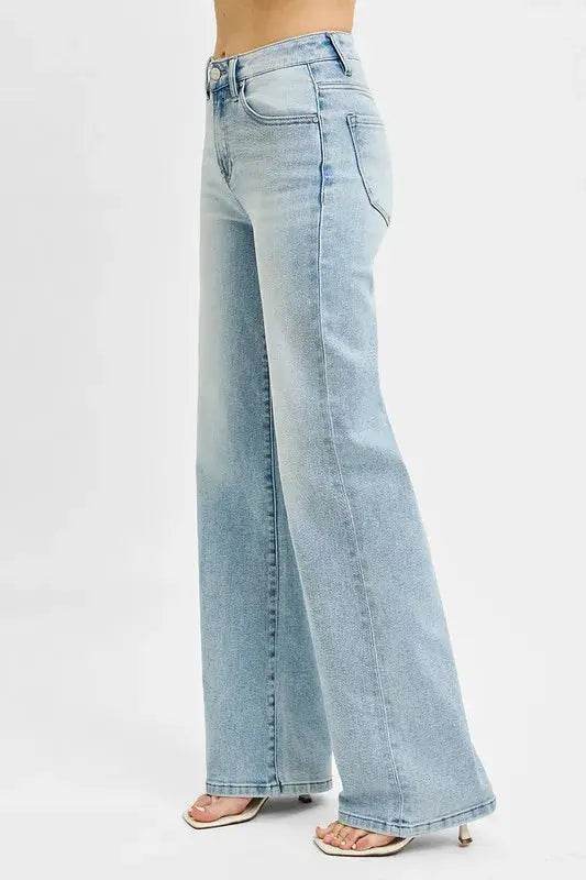 RISEN High Rise Wide Leg 90's Jeans - Velveta Studio