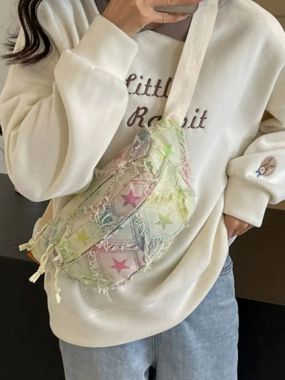 Raw Edge Tie-Dye Crossbody Bag - Velveta Studio