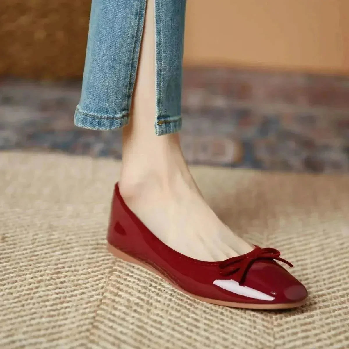 Round Toe Flats Slip-Ons - Velveta Studio