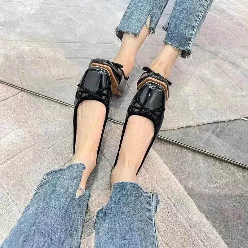 Round Toe Flats Slip-Ons - Velveta Studio