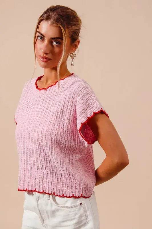 SO ME Textured Light Weight Sweater Dolman Top - Velveta Studio