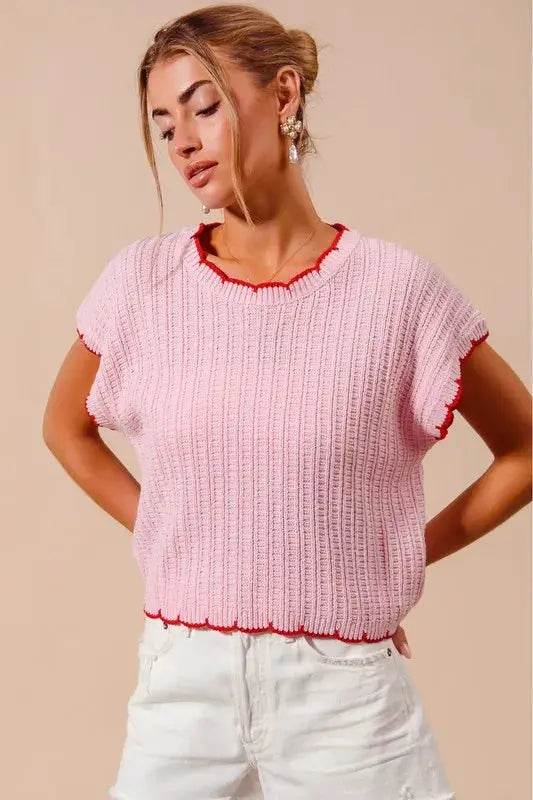 SO ME Textured Light Weight Sweater Dolman Top - Velveta Studio