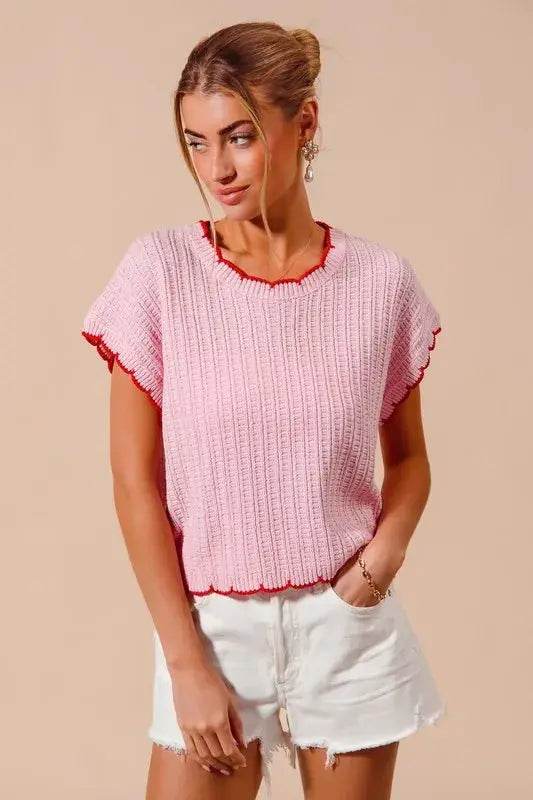 SO ME Textured Light Weight Sweater Dolman Top - Velveta Studio