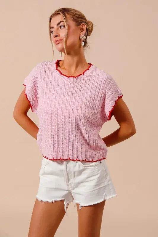 SO ME Textured Light Weight Sweater Dolman Top - Velveta Studio